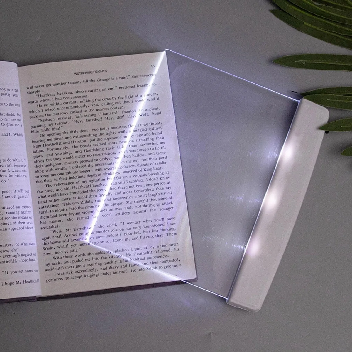 Flat transparent panel book light 150 by 170 mm white finish