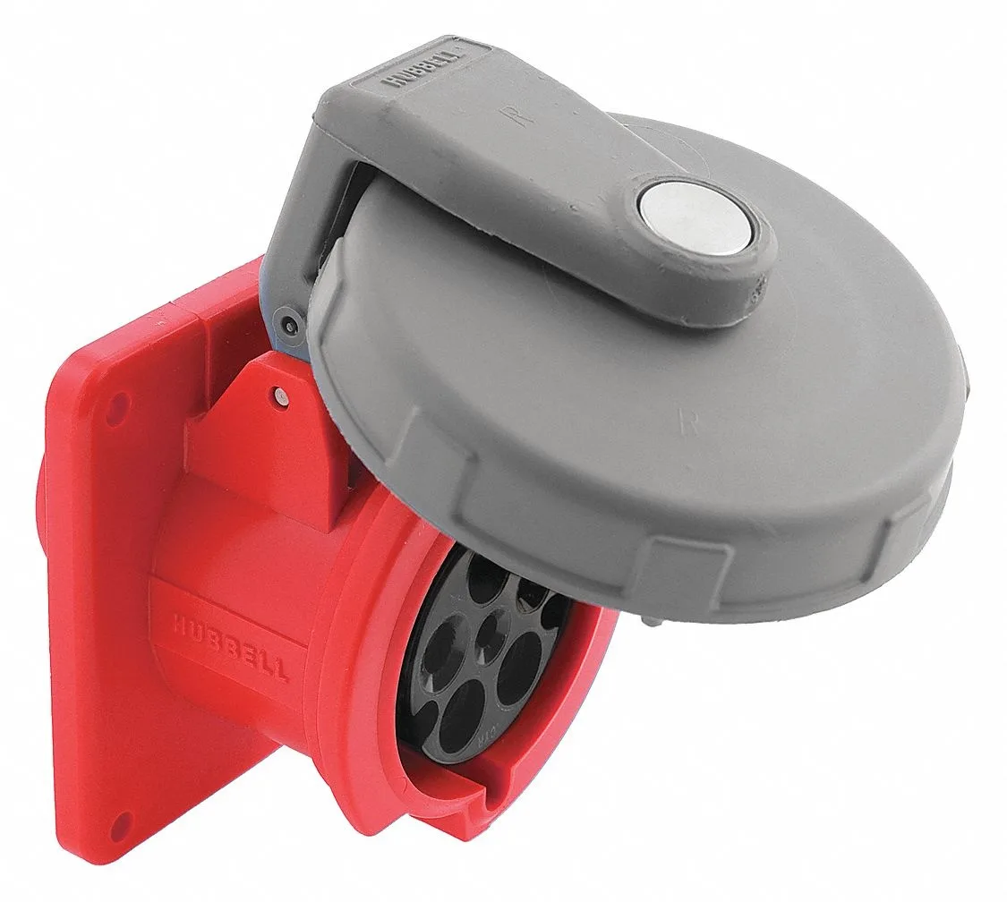 Hubbell Incorporated Hubbell HBL560R7W IEC Pin and Sleeve Receptacle 60A 480V Red — product photo