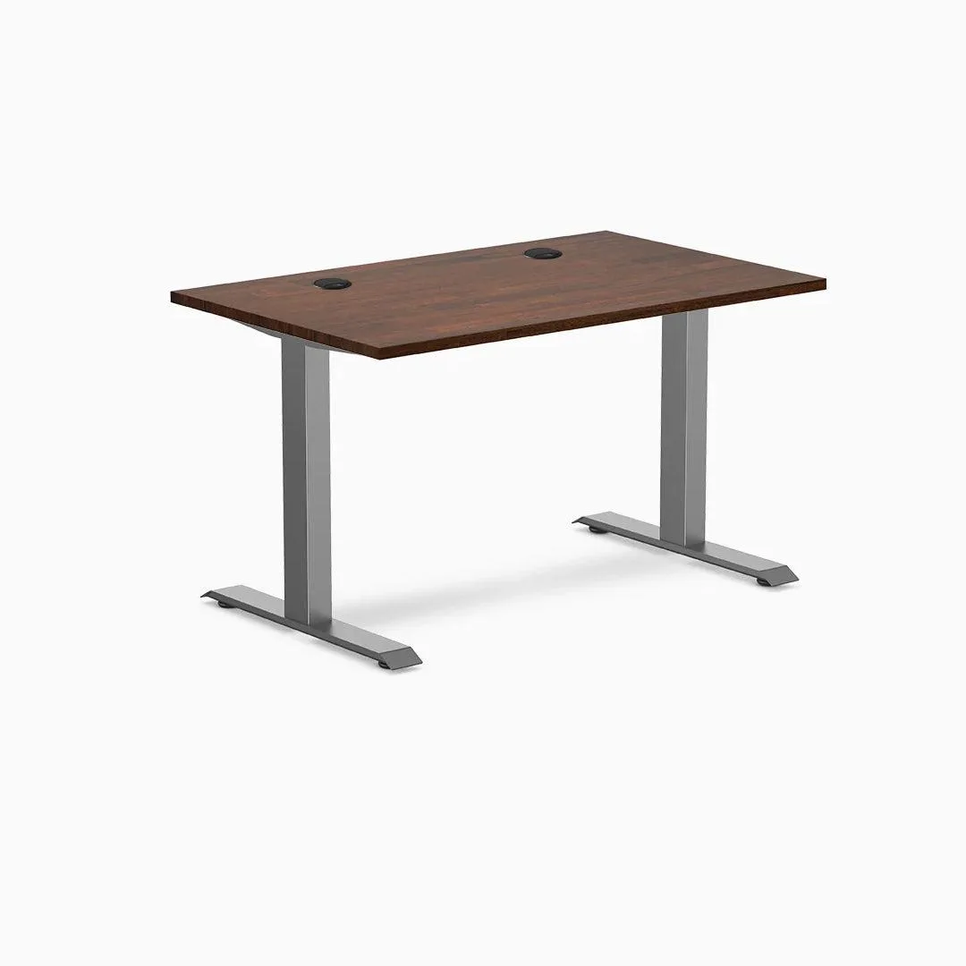Desky Desky Zero Rubberwood Desk Red Walnut 48 x 30 in Space Gray — product photo