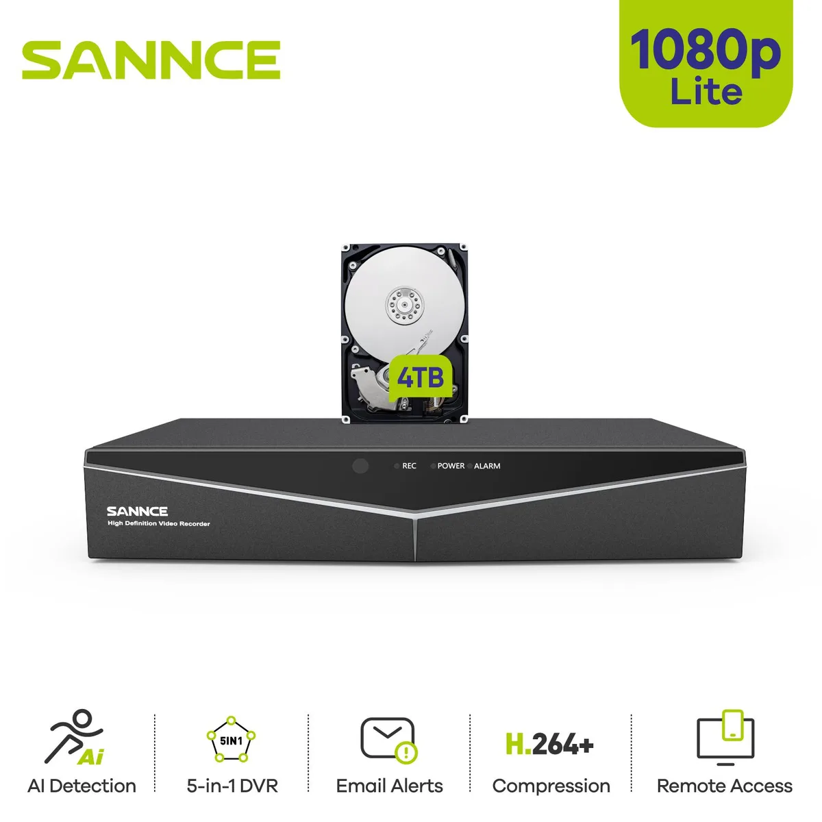 SANNCE SANNCE 16 Channel 1080p 5-in-1 Hybrid Video Recorder 4TB — product photo