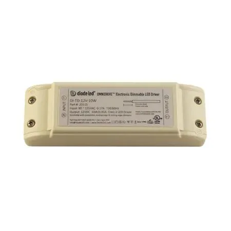 Compact rectangular 24V 20W dimmable LED driver in matte finish