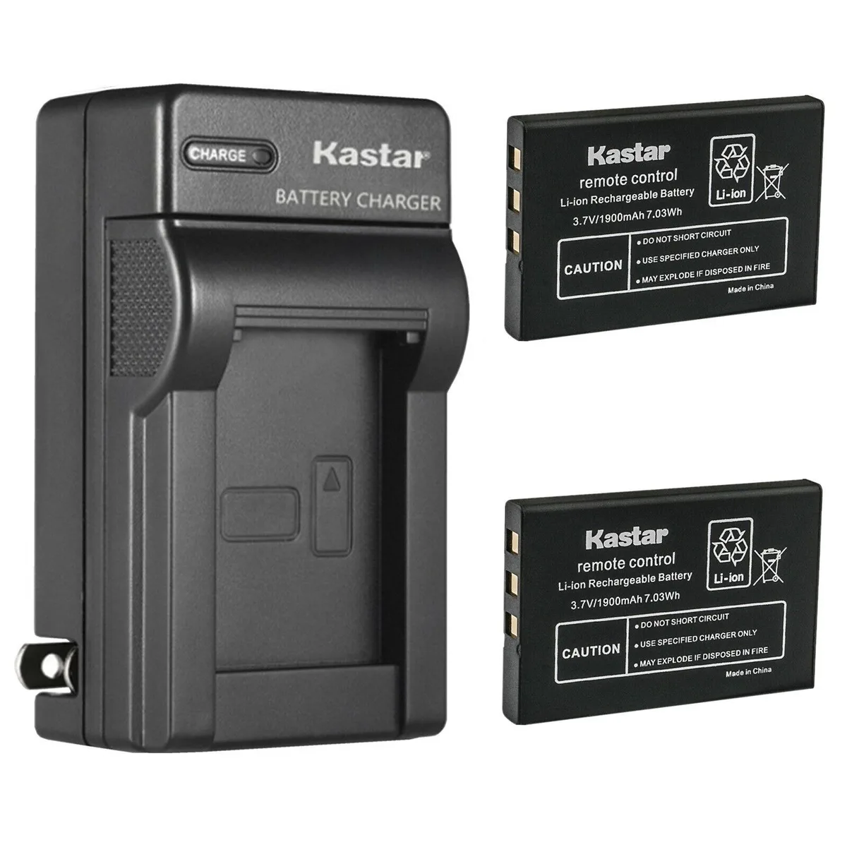 Kastar Kastar MX990 2-Pack Battery &amp; Charger 3.7V 1900mAh — product photo