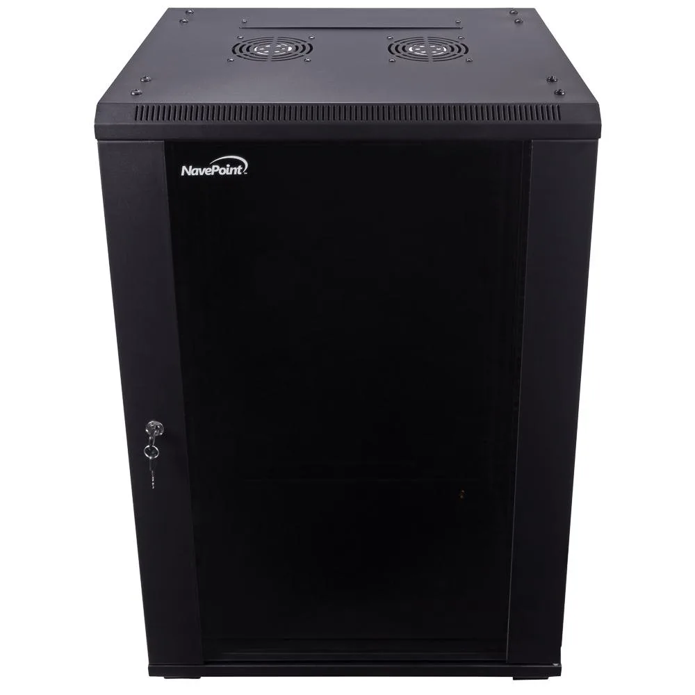 NavePoint NavePoint 18U Server Rack 450mm Depth with Casters, Fans — product photo