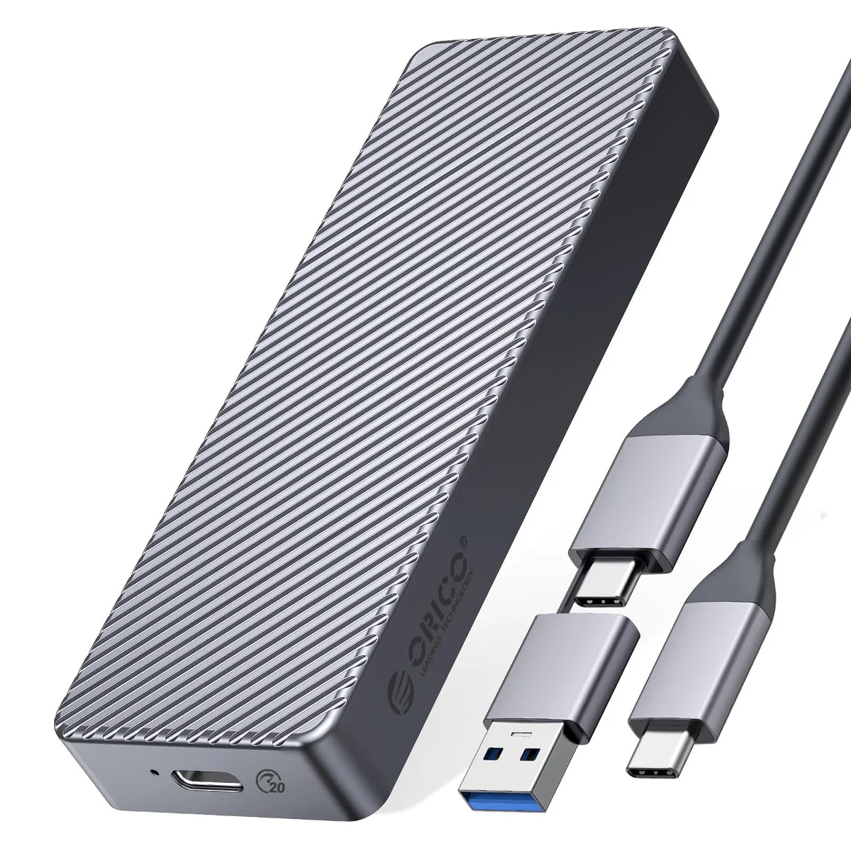 Orico Orico M.2 NVMe Enclosure 20Gbps USB 3.2 Aluminum Gray — product photo