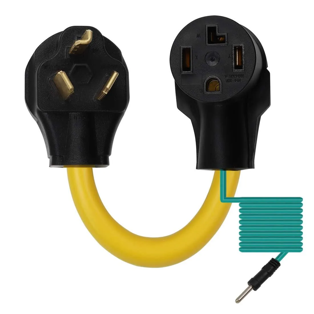 LORDWORLD LORDWORLD 1.5-Foot 30A 10-30P to 14-30R Dryer Adapter Cord with Grounding Wire — product photo