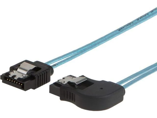 Manw Manw SATA III cable 5-pack 18-inch 90-degree locking latch blue — product photo