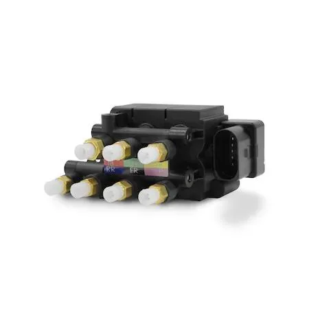 Unity 60-027600 valve block, silver metal housing with electrical connector and hydraulic ports
