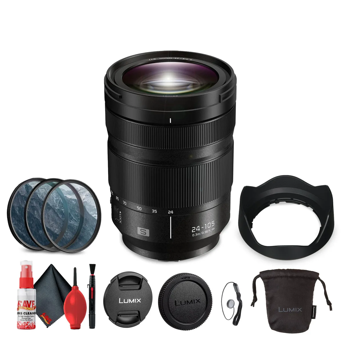 Panasonic Panasonic Lumix S 24-105mm f/4 Macro O.I.S. camera lens — product photo