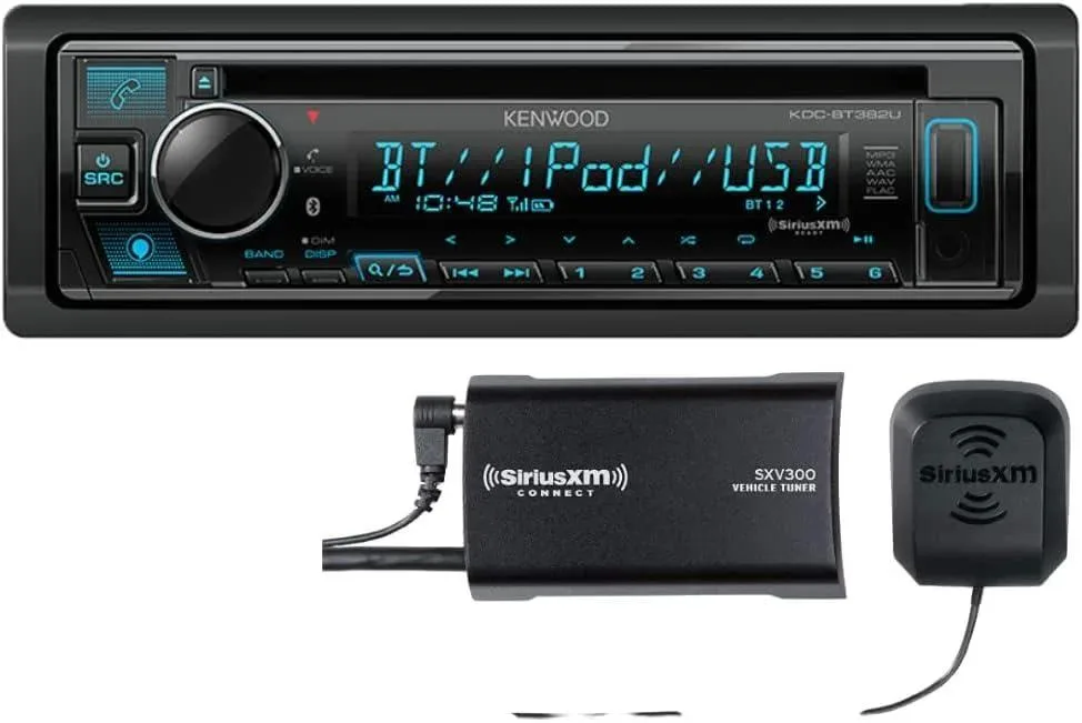 KENWOOD KENWOOD KDC-BT382U CD receiver with Alexa, Bluetooth, SiriusXM — product photo