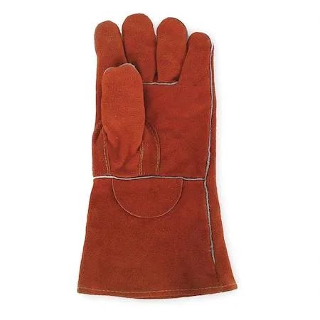 Condor Condor 4NHD5 Left Hand Only Welding Glove Gauntlet Cuff Straight Thumb XL 14 in Red Russet — product photo
