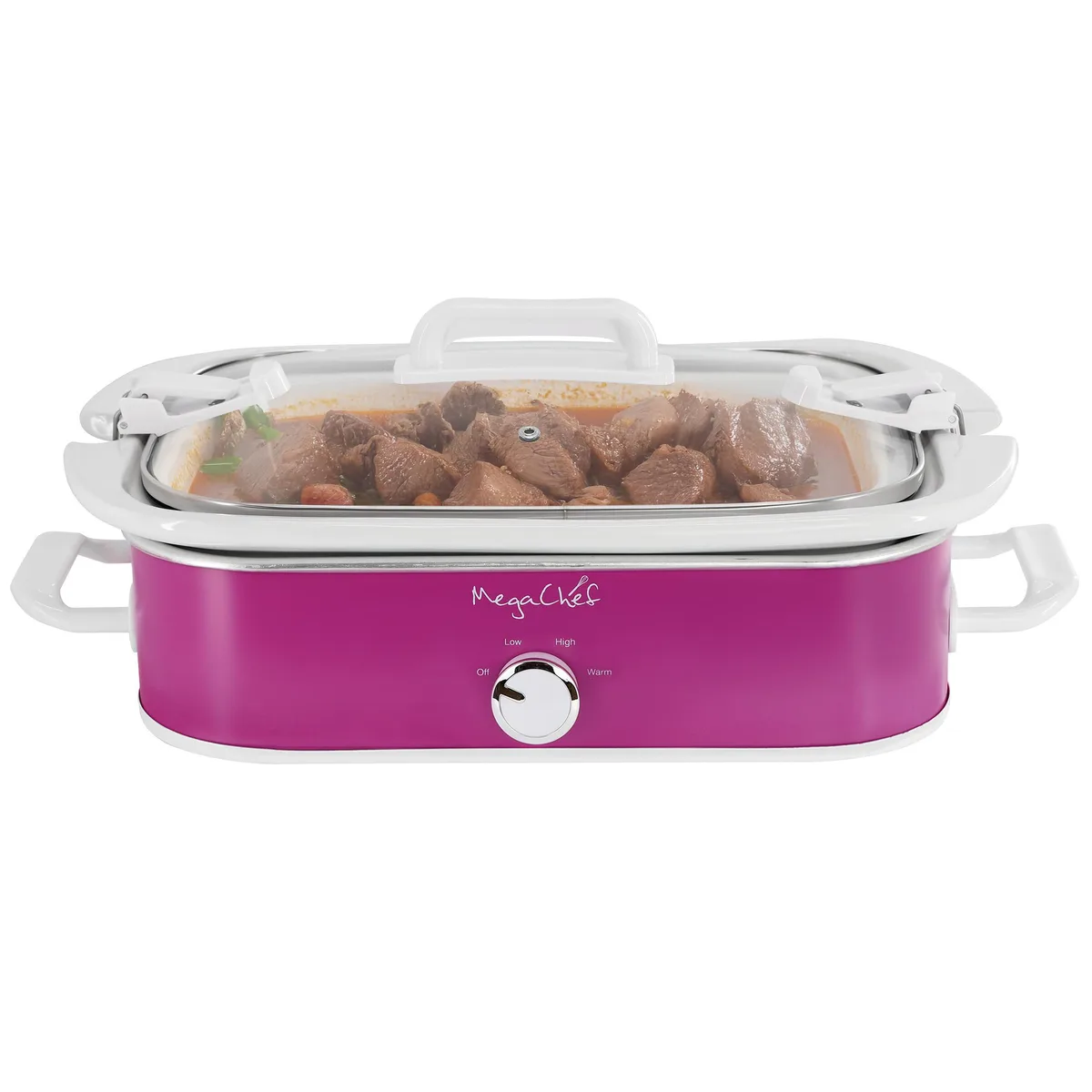 MegaChef MegaChef 3.5 Quart Casserole Slow Cooker Purple — product photo