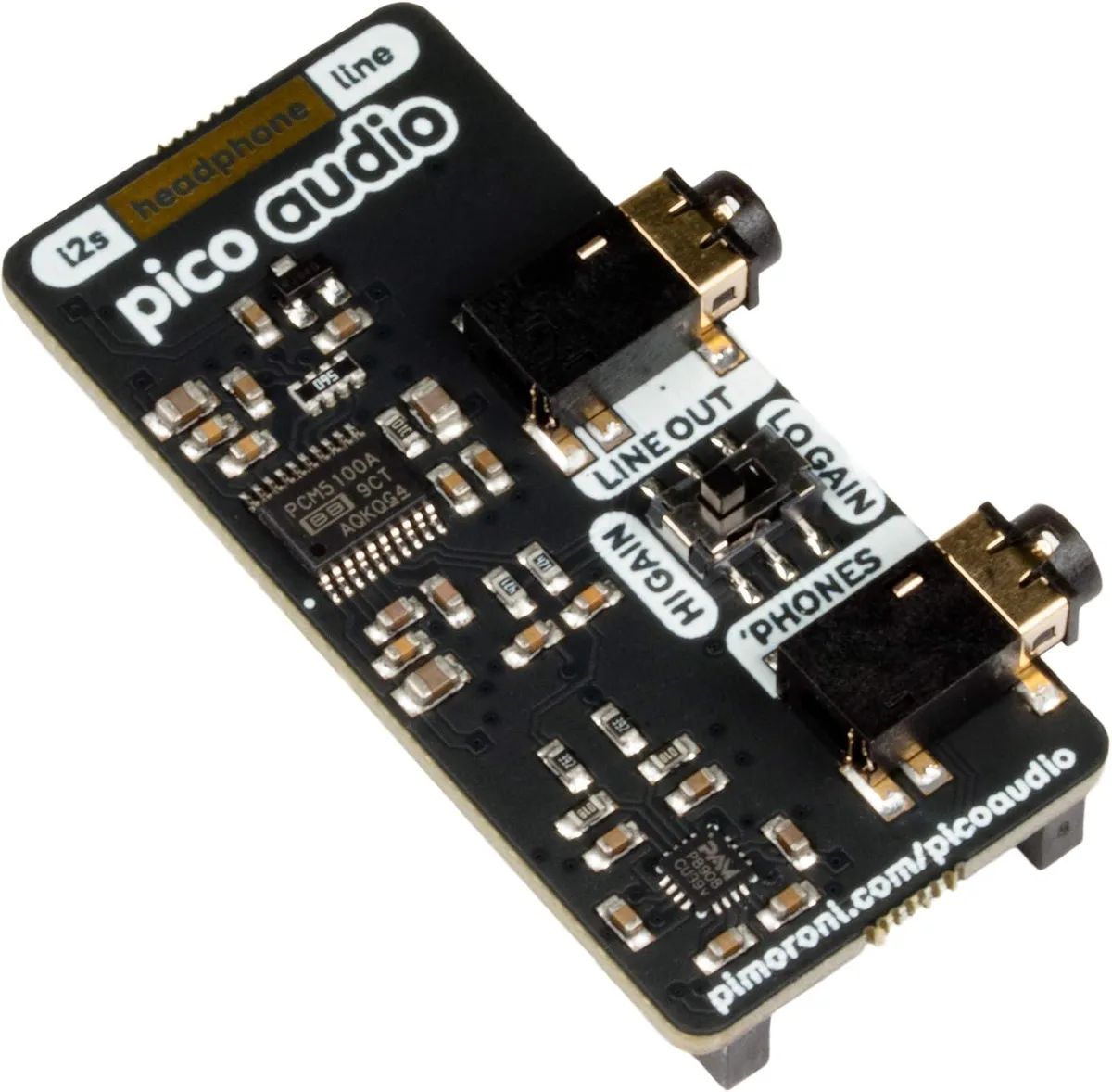 Pimoroni Pimoroni PIM544 PICO Audio Pack LINE-Out Headphone AMP development board — product photo