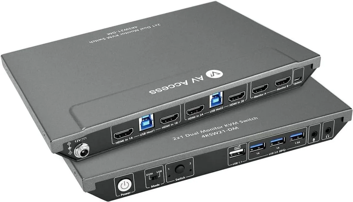 Vszerda Vszerda Dual Monitor HDMI KVM Switch 2×2 4K@60Hz USB 3.0 240Hz — product photo