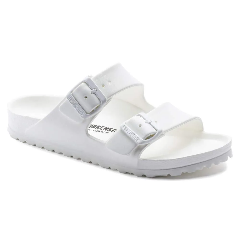 White Birkenstock Arizona EVA sandals size 40, one-piece moulded finish