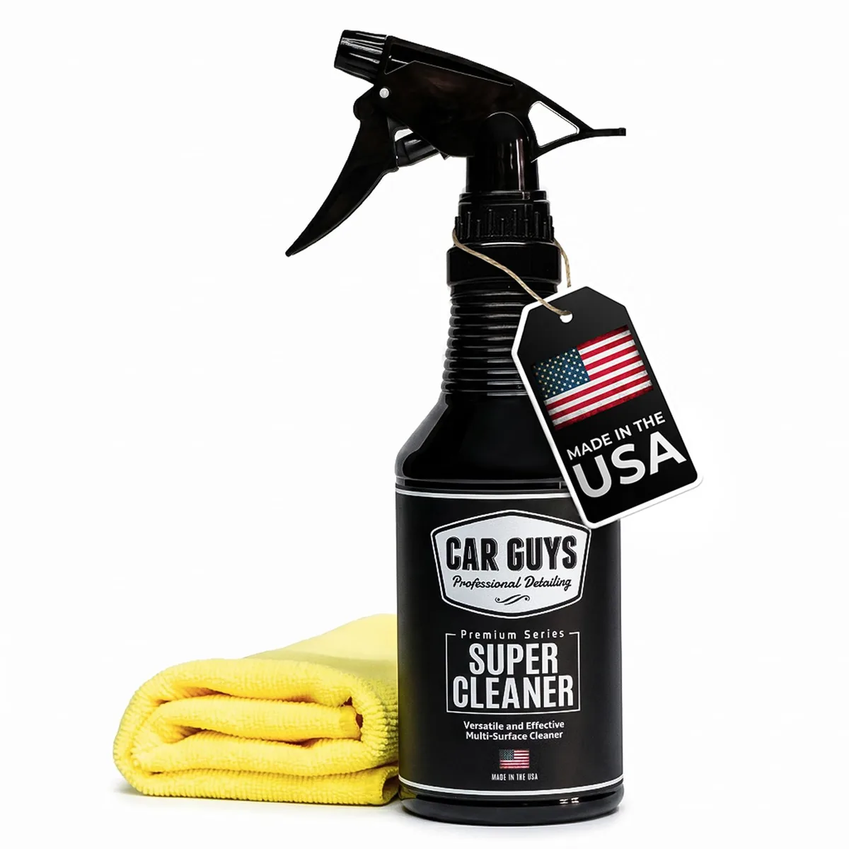 CarGuys interior care 18 oz spray bottle with microfiber towel