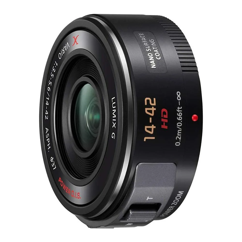 Panasonic Panasonic 14-42mm f/3.5-5.6 ASPH O.I.S Lens Black camera accessory — product photo