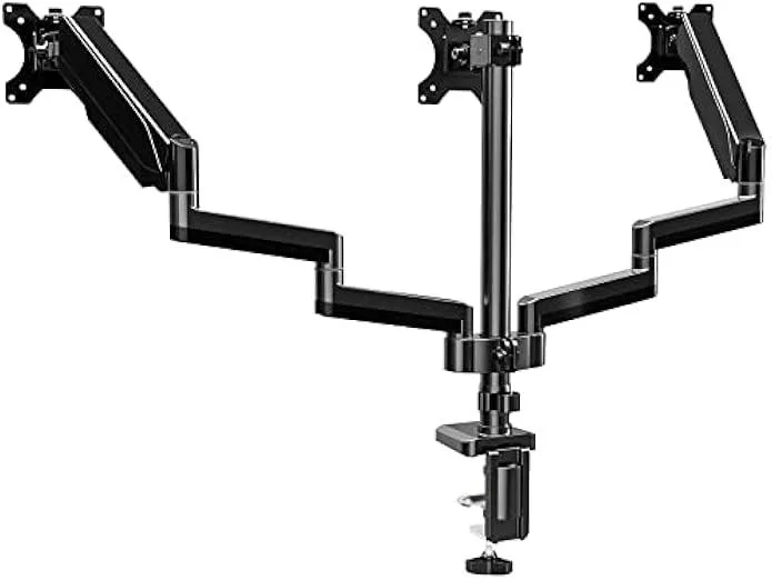 TAURKENAM TAURKENAM UPGRAVITY Triple Monitor Mount 17-27 inch VESA 75x75 100x100 Gas Spring 17.6lbs — product photo