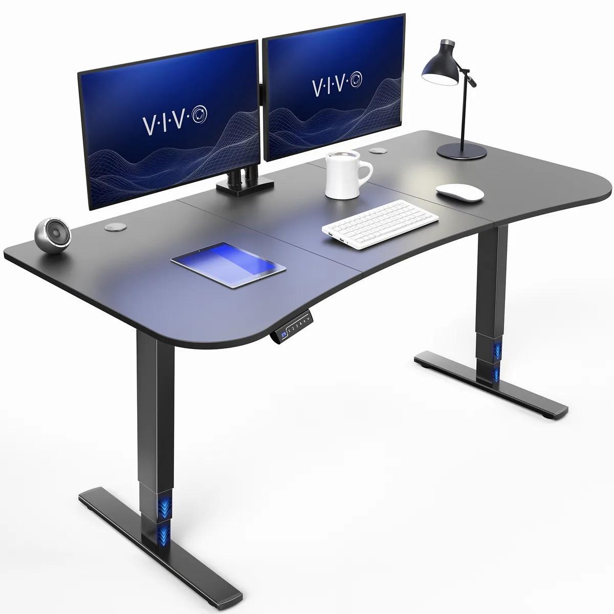 VIVO VIVO Electric Standing Desk 63 x 32 in Black 220 lbs Capacity — product photo