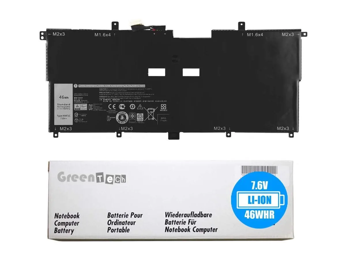NShi NShi NNF1C laptop battery 7.6V 46Whr 6052mAh for Dell XPS 9365 2-in-1 13 — product photo