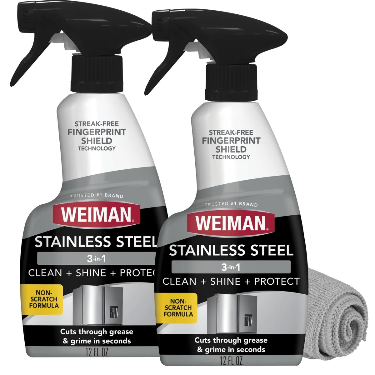 Two 12 fl oz white spray bottles in a box