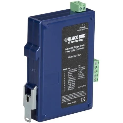 Black Box Corporation Black Box Corporation MED102A Async RS232/422/485 Media Converter Singlemode SC 8.95 Mile — product photo