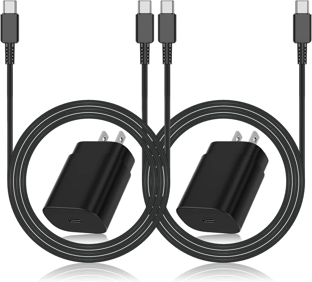 KINGARD KINGARD 25W USB-C Super Fast Charger Kit 2-Pack 6.6ft Cable — product photo