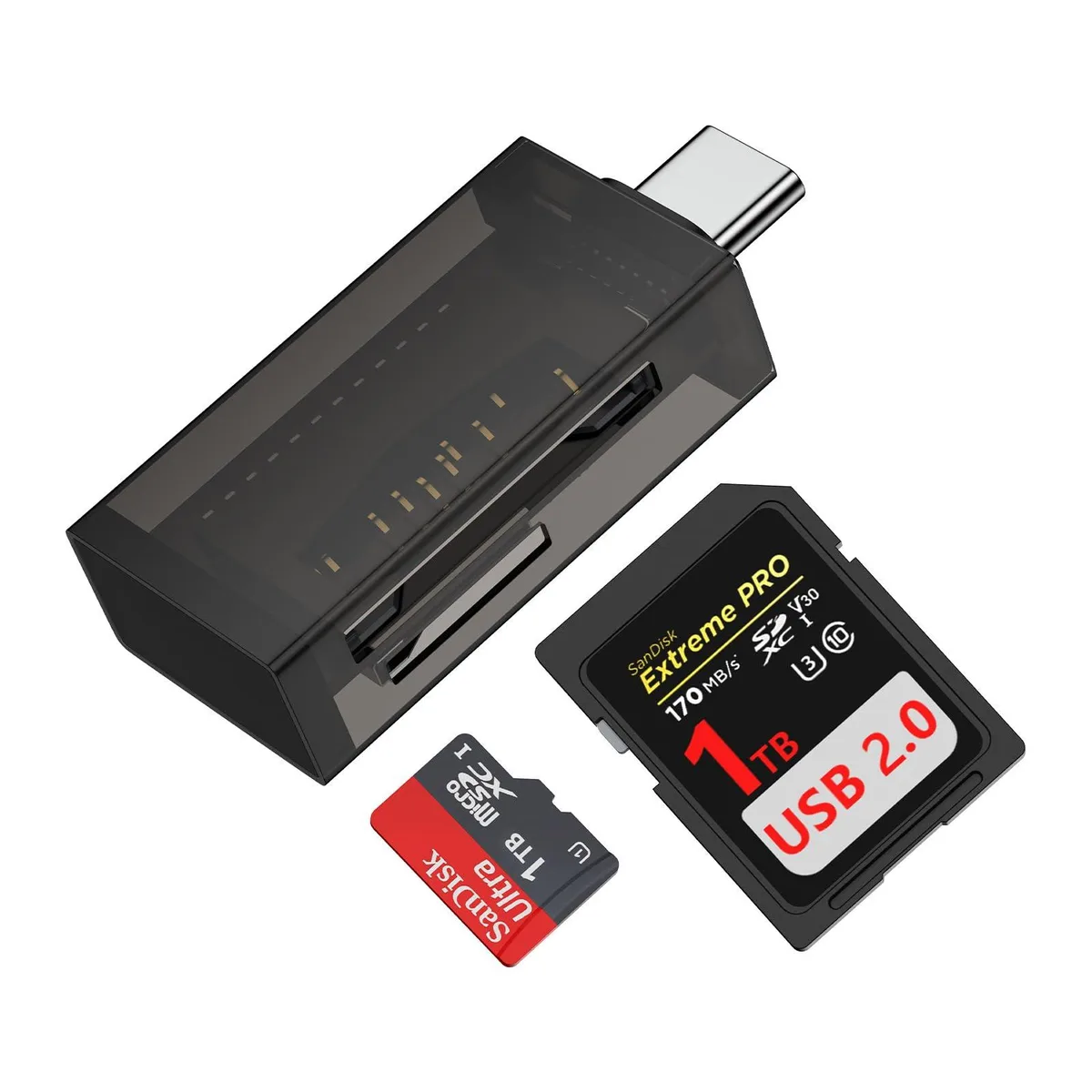 RFID USB-C SD Card Reader for iPhone 17 Air 17 Pro 17 Pro Max 16 15 iPad MacBook Samsung A17 — product photo