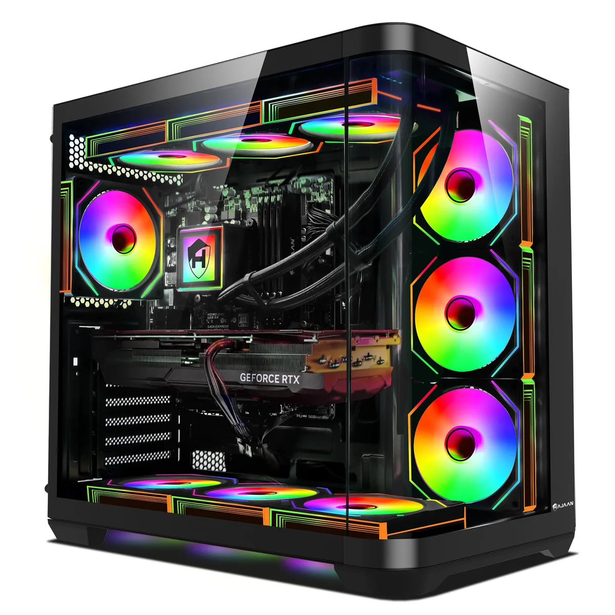 HAJAAN HAJAAN PhantomX Gaming PC i9-12900K RTX 5070 12GB 32GB DDR4 2TB NVMe Liquid Cooling — product photo