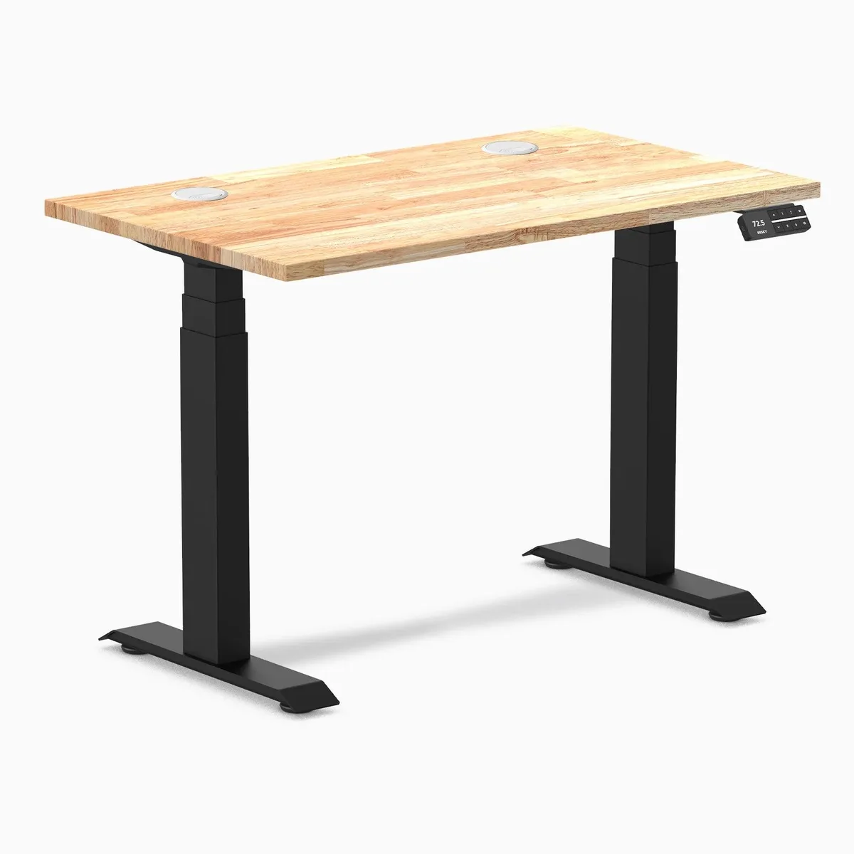 Desky Desky Dual Mini Rubberwood Sit Stand Desk 40 x 24 inches Matte Black — product photo