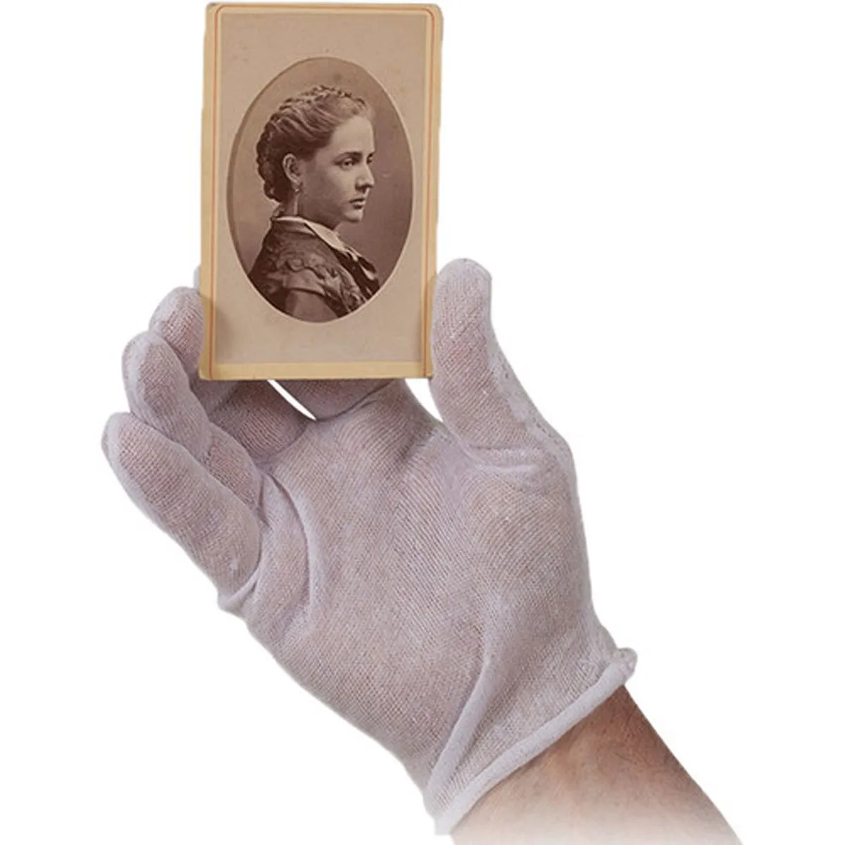 Archival Methods Archival Methods Medium-Weight White Cotton Inspection Gloves Large 12-Pack archive supply — product photo
