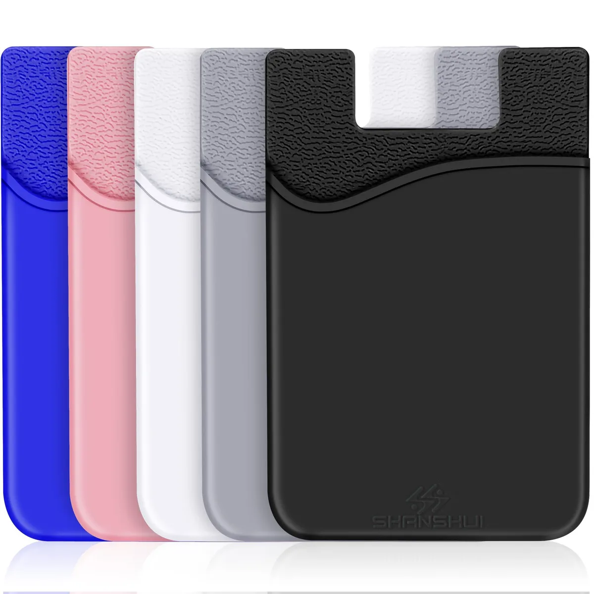 No Sew No Sew Card Holder Silicone Phone Wallet 5 Pack Multi-Color — product photo