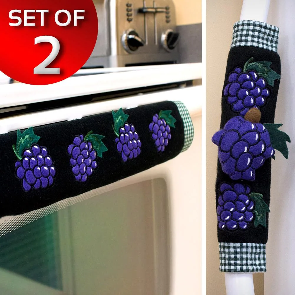 Xspot products Xspot products 54401 Grape Appliance Handle Cover Set 10 in 15.75 in — product photo