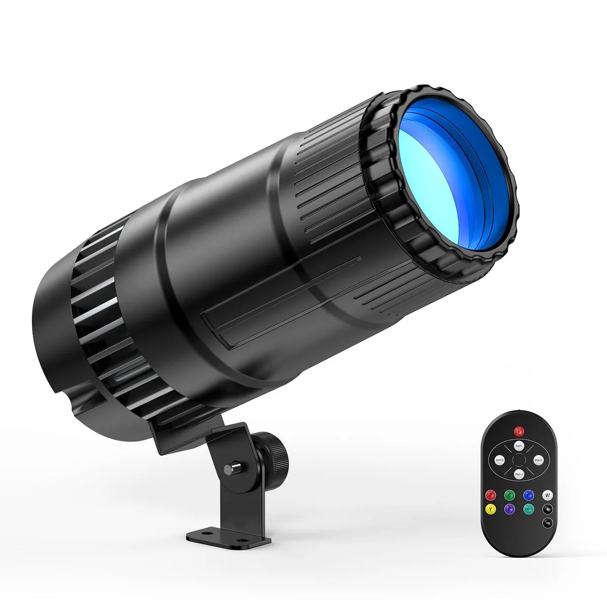  Baldwin ZQ07030 20W RGBWYP+Cyan LED Spotlight Black 2-Pack — product photo