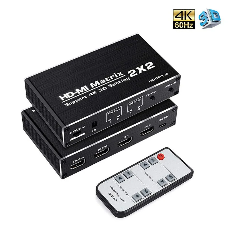 ESTONE ESTONE OZJ3 2×2 HDMI Matrix Switch 4K 60Hz 18.5Gbps — product photo