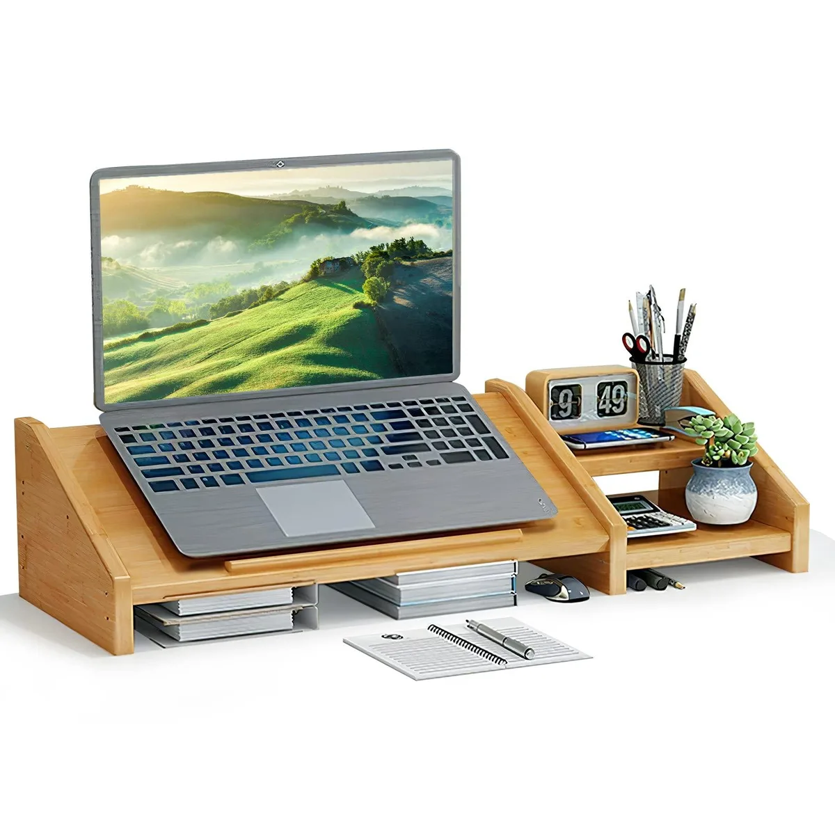  Rain Design Adjustable Bamboo Laptop Stand Black 15.6 55 lbs — product photo