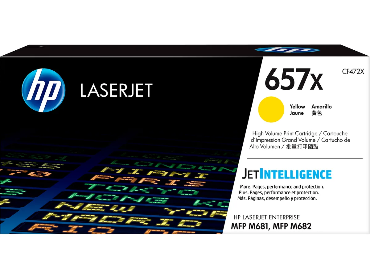 HP HP CF472X 657X Yellow Toner Cartridge 23000 Pages — product photo