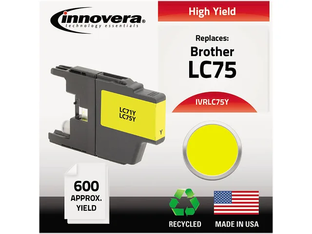 Innovera Innovera IVRLC75Y Yellow Ink Cartridge 600 Pages — product photo