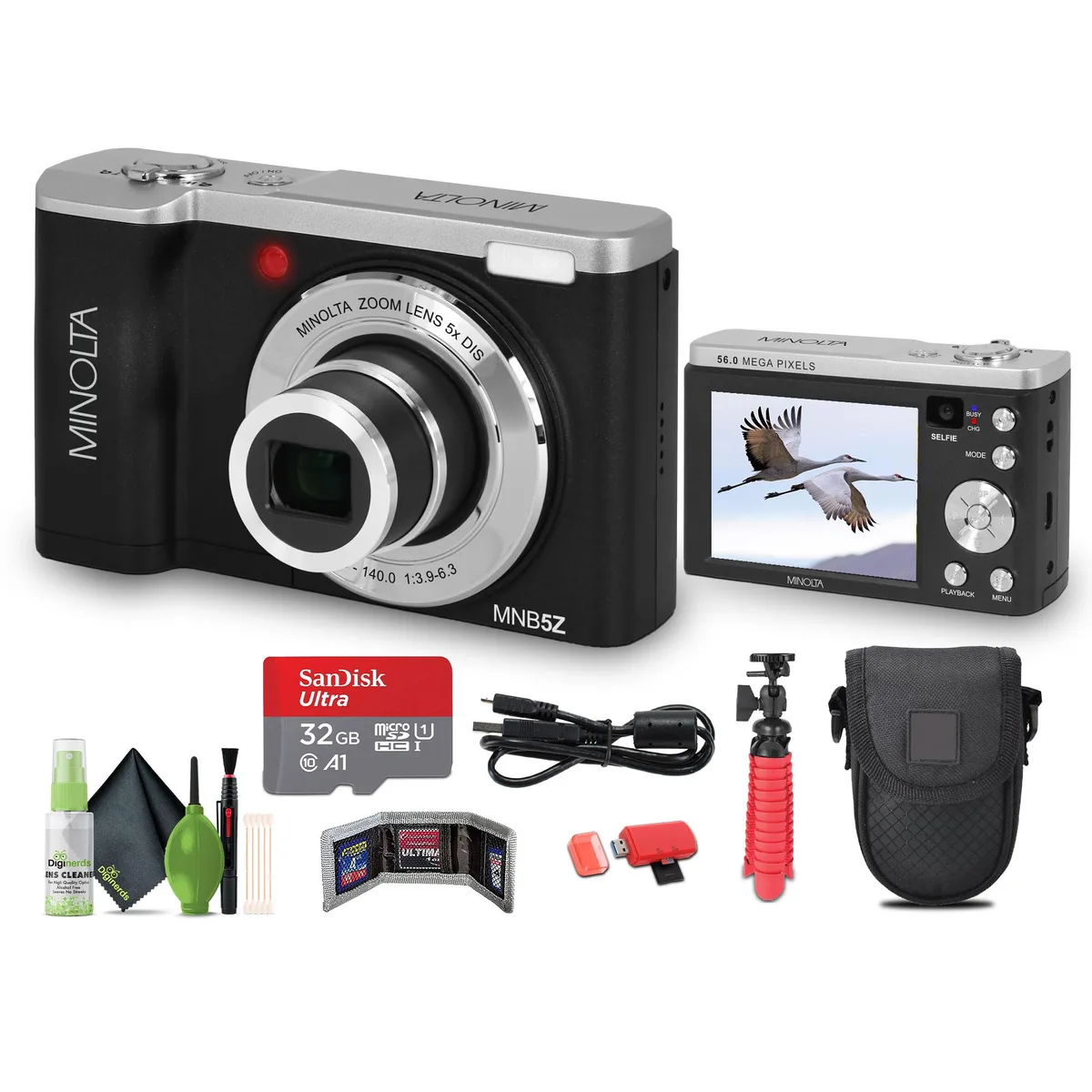 Minolta Minolta MNB5Z 56MP Point &amp; Shoot Camera Black — product photo