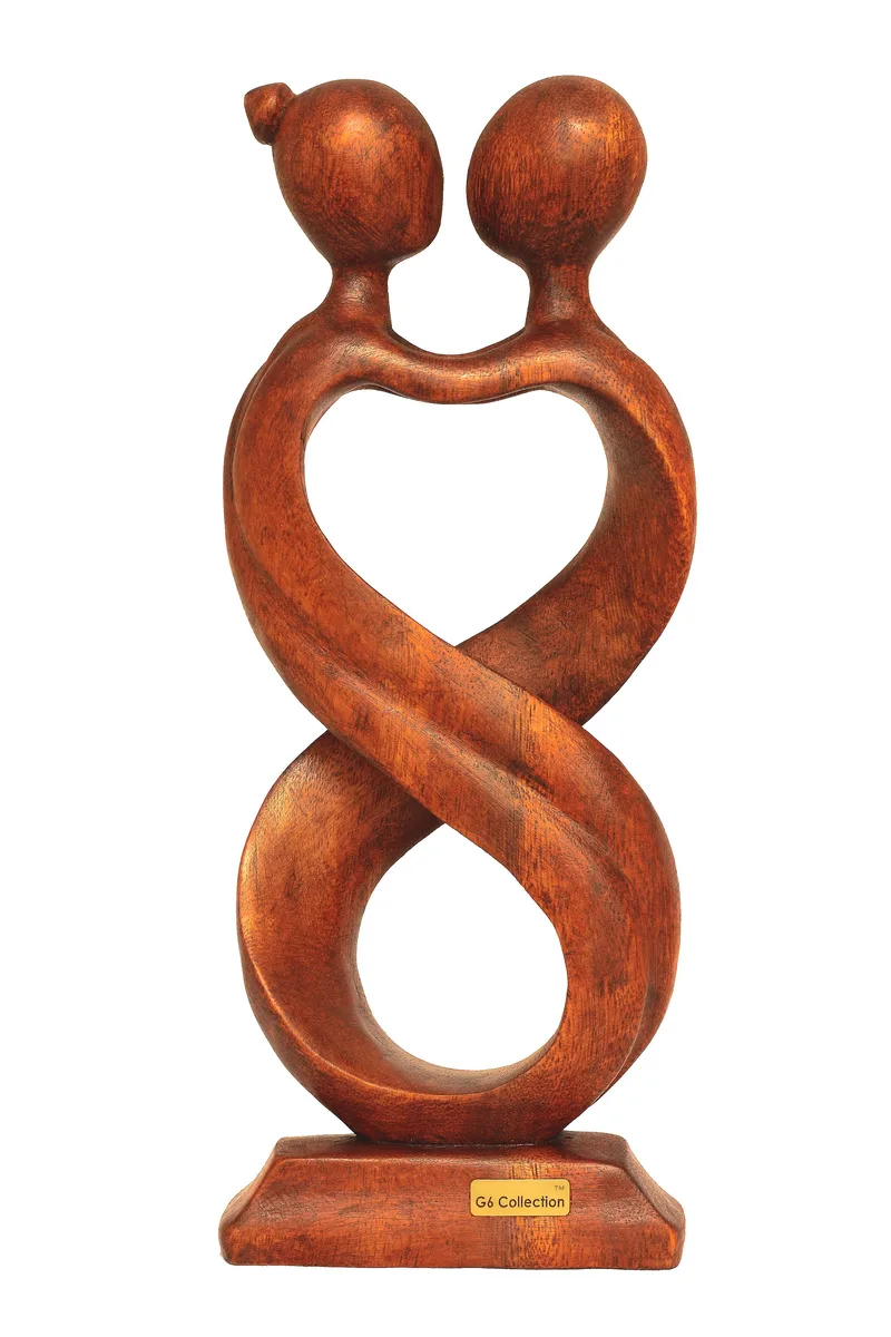 G6 Collection G6 Collection 12" Wooden Handmade Abstract Sculpture Infinite Love Home Accent — product photo