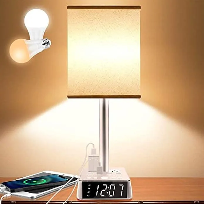 TAURKENAM TAURKENAM Table Lamp with 4 USB Ports and 2 AC Outlets power adapter — product photo