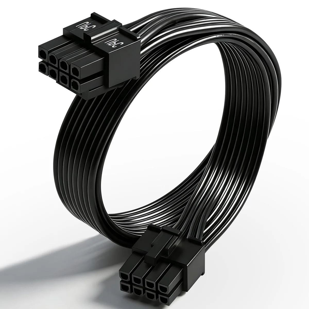 COMeap CPU 8 Pin Male to CPU 8 Pin (4+4 Detachable) Male EPS-12V 25-inch internal power cable — product photo