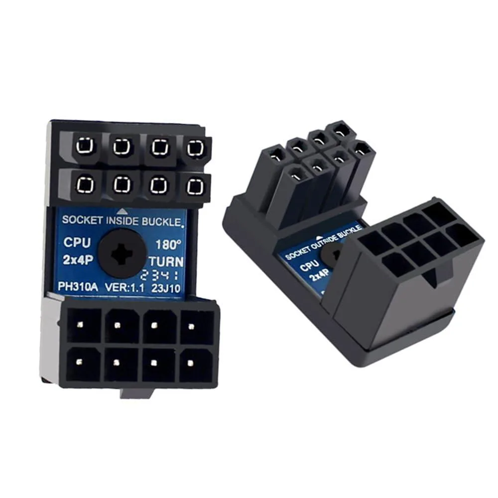 Fervit Fervit 360 Degree Angled EPS 8P ATX Male to Female Adapter 2pcs — product photo
