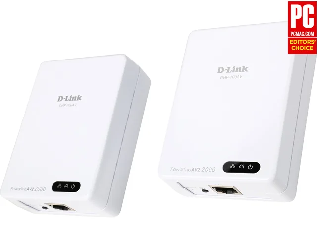 D-Link D-Link DHP-701AV AV2000 MIMO Gigabit powerline networking starter kit — product photo
