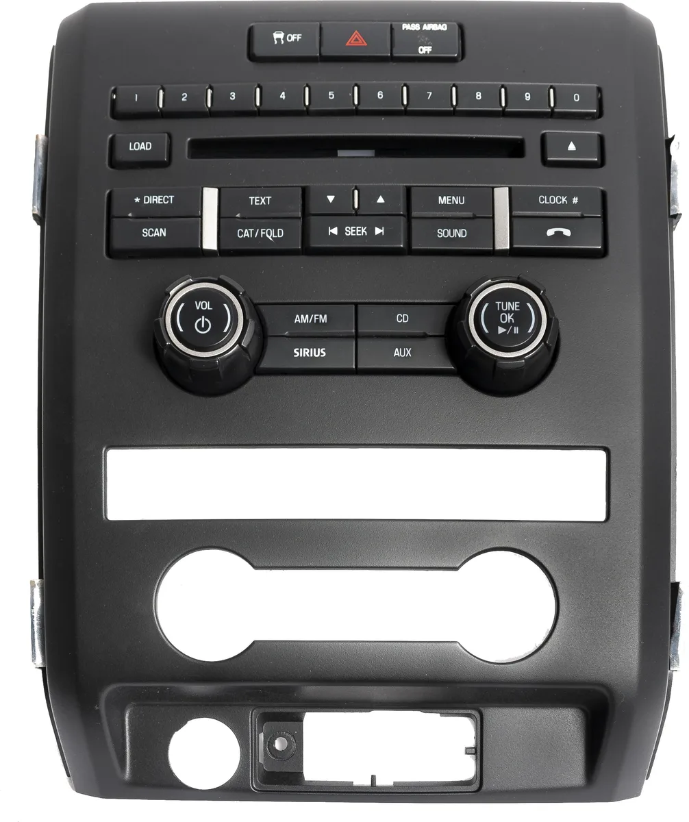 1 Factory Radio 1 Factory Radio CL3T-18A802-HA Radio Control Panel Bezel 2012-14 Ford F-150 — product photo