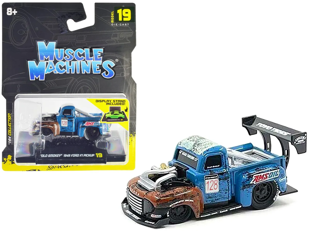 Muscle Machines Muscle Machines 1949 Ford F1 Pickup #128 Old Smokey 1/64 Diecast Truck — product photo