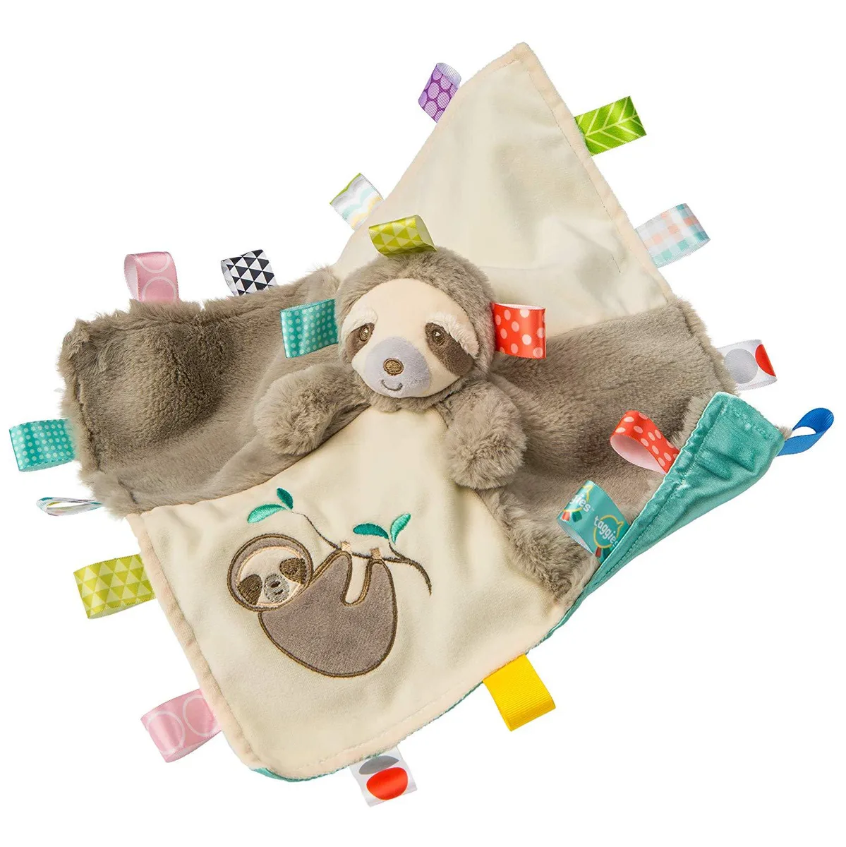 Mary Meyer Stuffed Toys Mary Meyer Taggies Soothing Sensory Security Blanket Molasses Sloth 13 inch — product photo