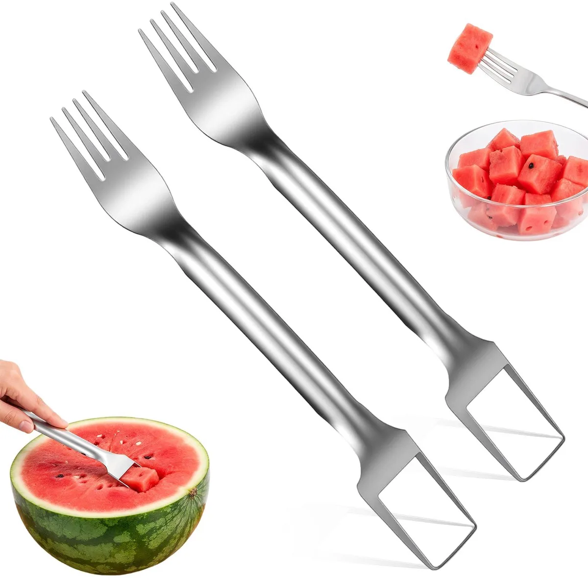  QFGasre 5384MZFC0640 food processor 25.5 cm double-headed watermelon slicer 2 pcs — product photo