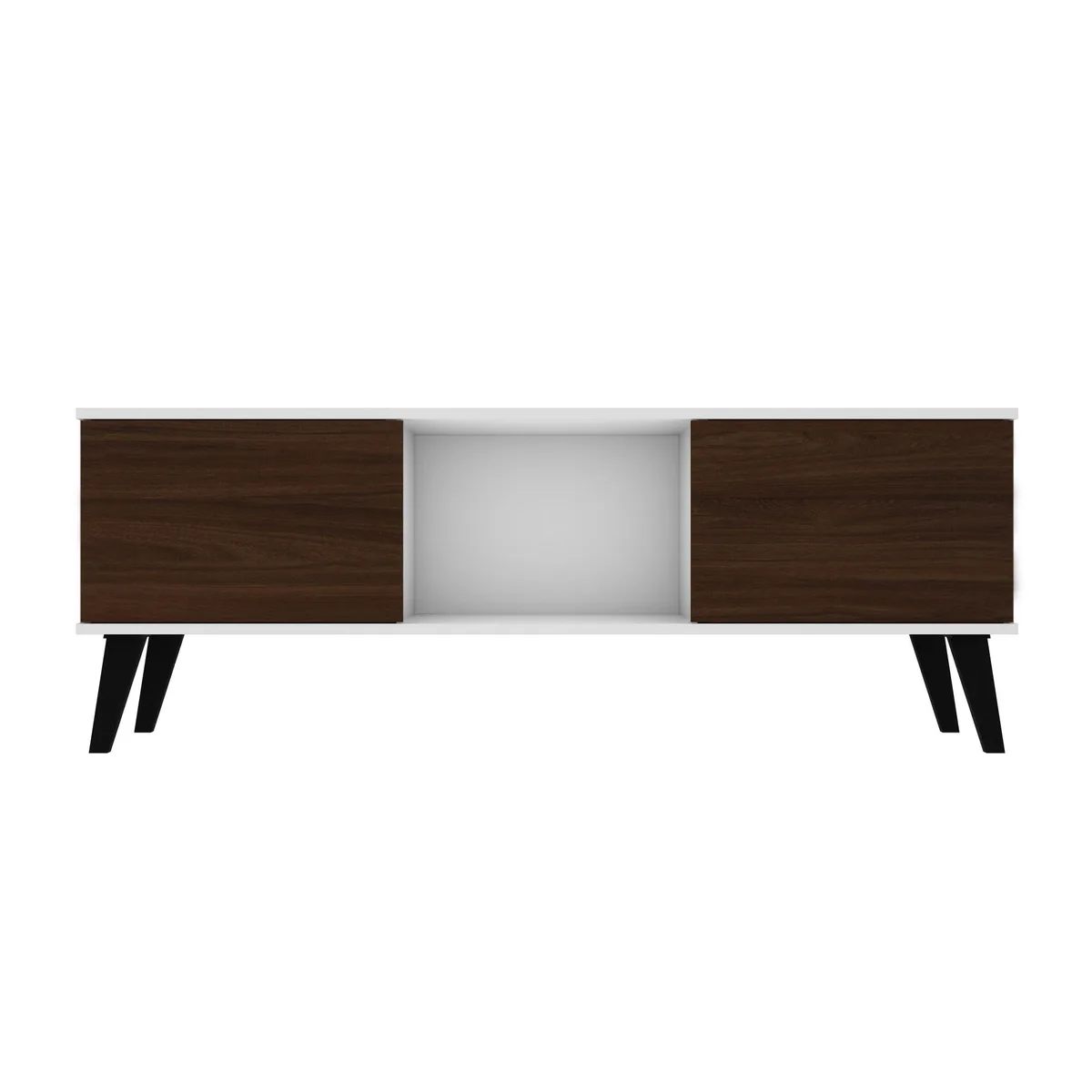 Manhattan Comfort Manhattan Comfort Doyers 53.15 TV Stand White Nut Brown — product photo