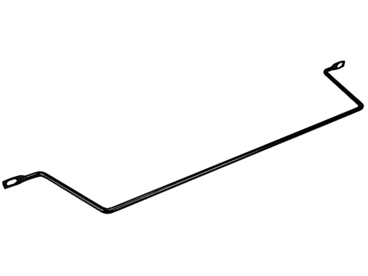 Ten black horizontal steel cable lacing bars with mounting hardware