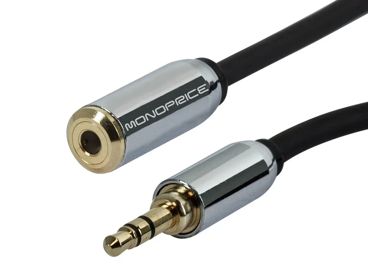 Monoprice Inc. Monoprice Inc. 12ft 3.5mm Stereo Extension Cable Black — product photo